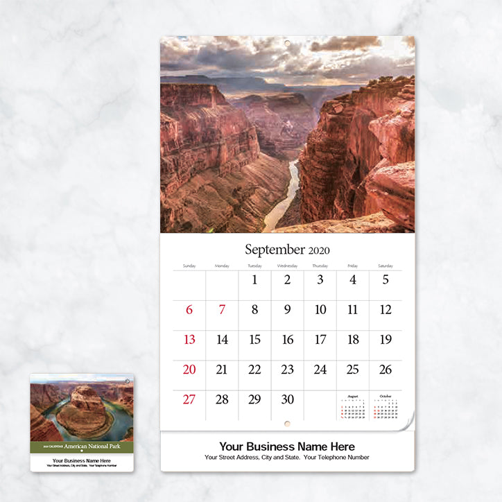 Promotional Wall Calendar 2020 American National park