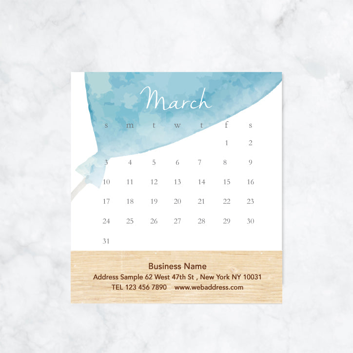 Balloon Desktop Calendar 2019 with Wood Stand Promotional Marketing Calendar
