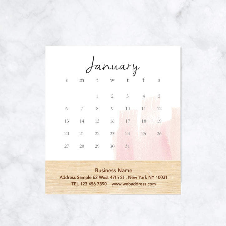 Brush Desktop Calendar 2019 with Wood Stand Printing Promotional Gift Calendar Marketing