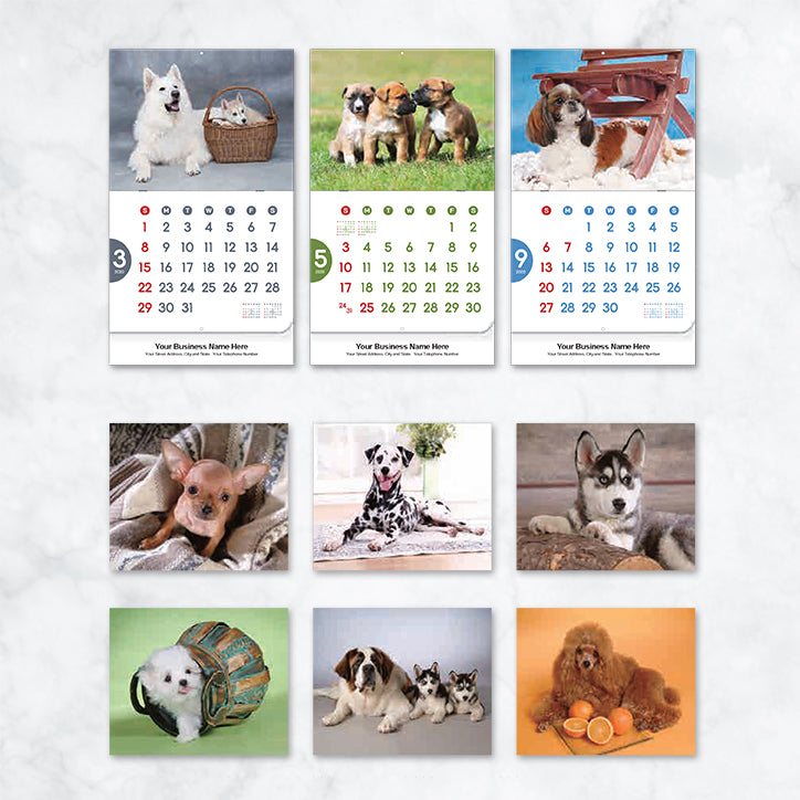 Promotional Wall Calendar 2020 Hello Puppy