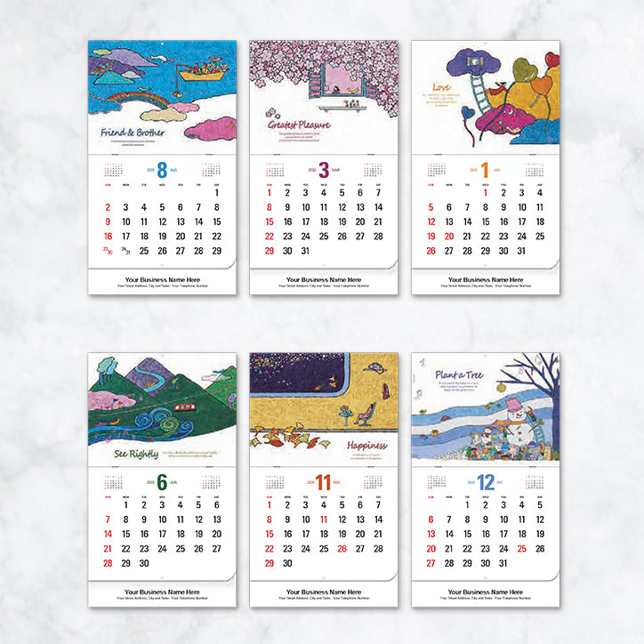 Promotional Wall Calendar 2020 KimSunOk Canvas sm