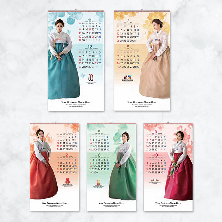 Promotional Wall Calendar 2020 Beauty of Korea Han Book