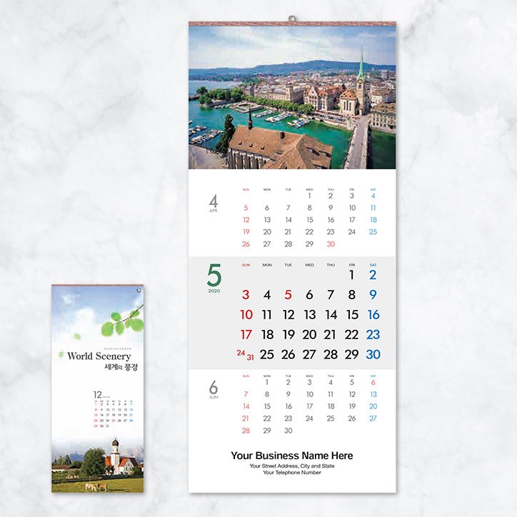 Promotional Wall Calendar 2020 World Scenery LG