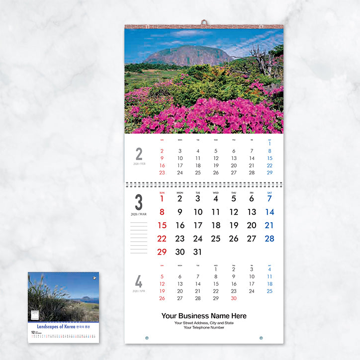 Promotional Wall Calendar 2020 Landscapes of Korea LG