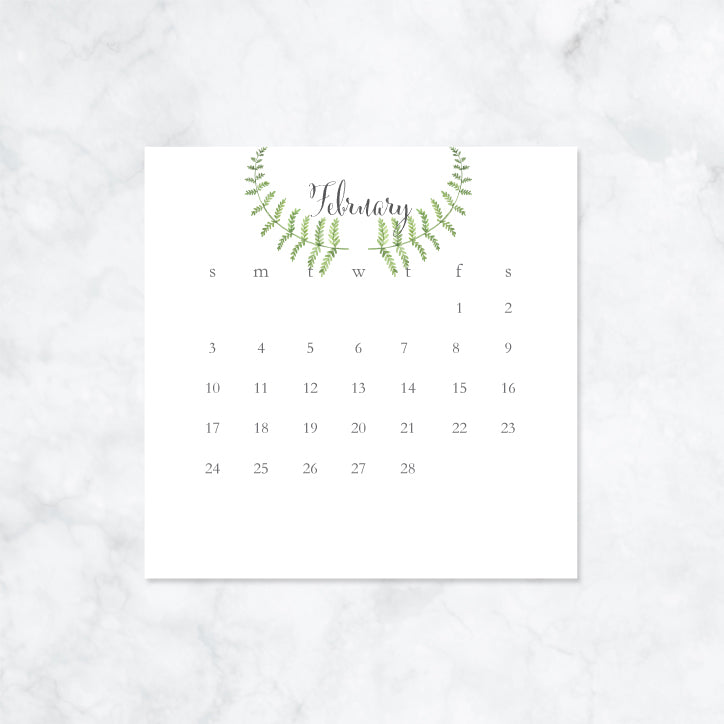 Leaves Promotional Desktop Calendar 2019 with Wood Stand Marketing Gift