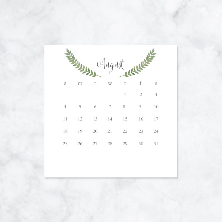 Leaves Promotional Desktop Calendar 2019 with Wood Stand Marketing Gift