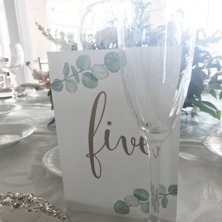 Wedding Ceremony Table Numbers Forest