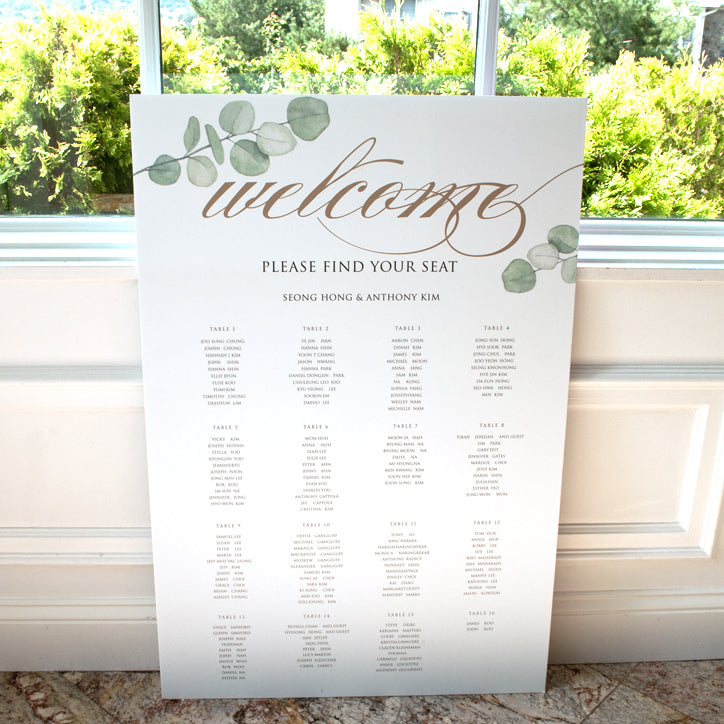 Wedding Gust Seating Chart Forest
